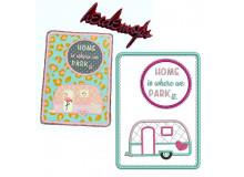 Stickdatei ITH - MugRug "Home is where we park it" Camping